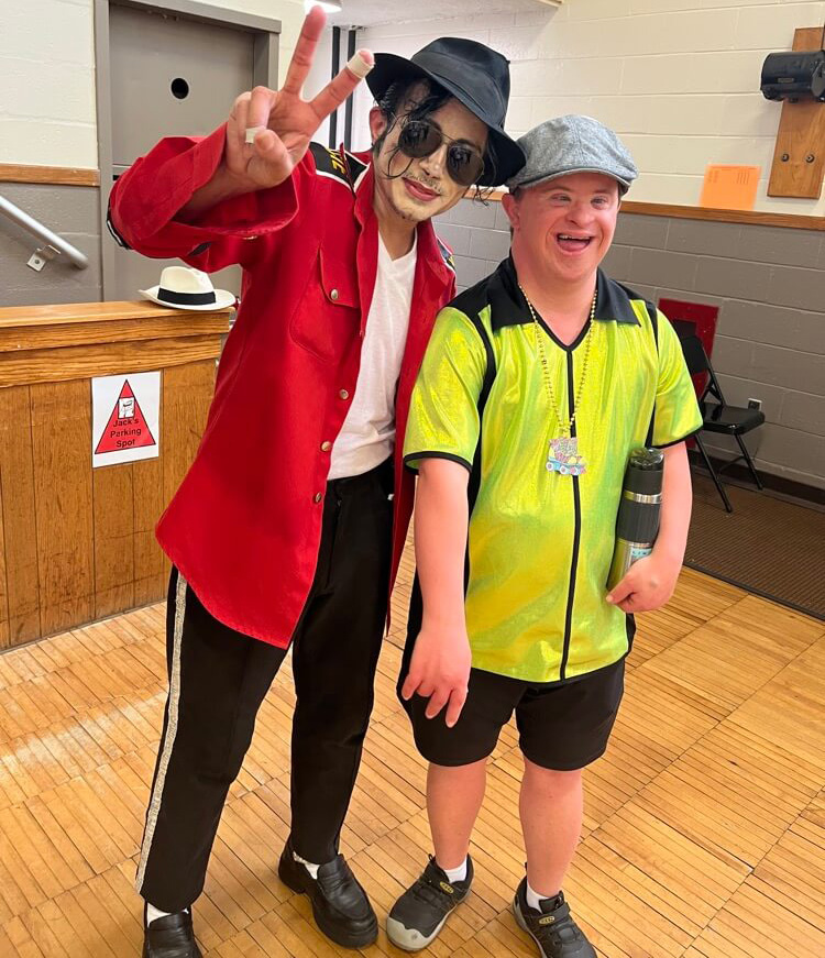 People with special needs at the iStrive Community's "Dancing with Michael Jackson" event.