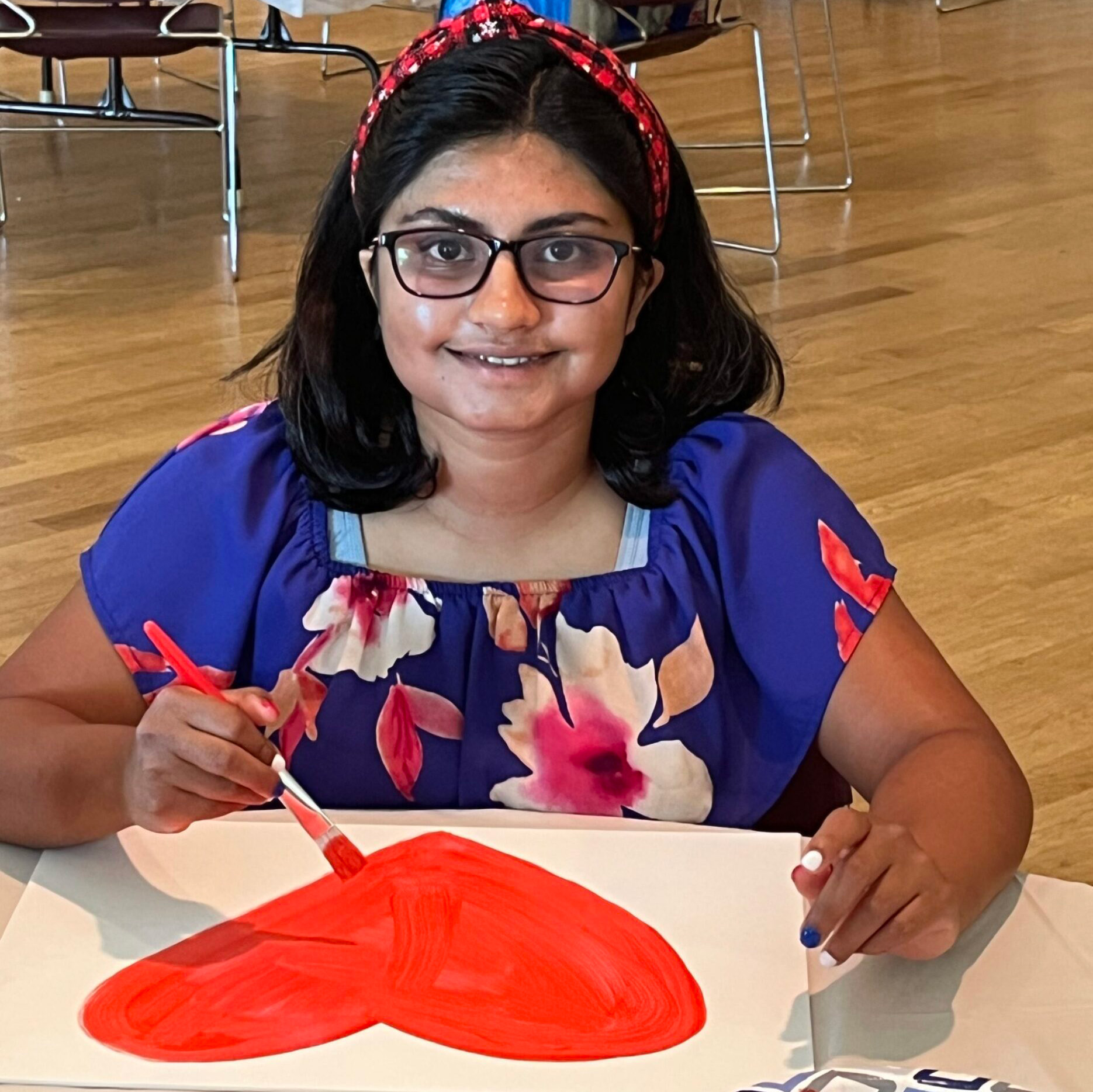 People with special needs & their artwork from the iStrive Community's "Art Event".