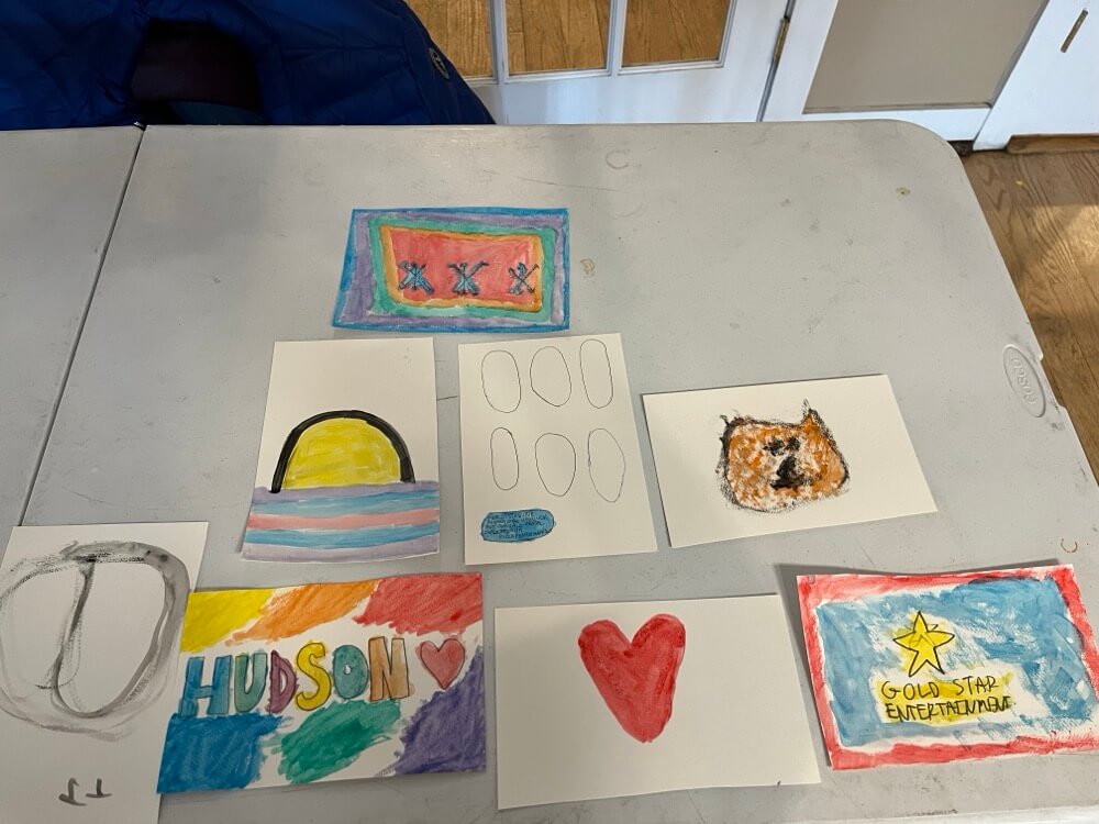 People with special needs at the iStrive Community's "Getting Creative Together" event.