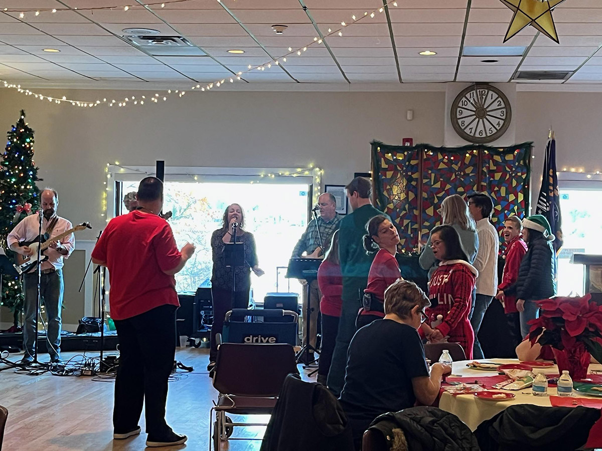 People with special needs at the iStrive Community's "Holiday Festival" 2022 event.