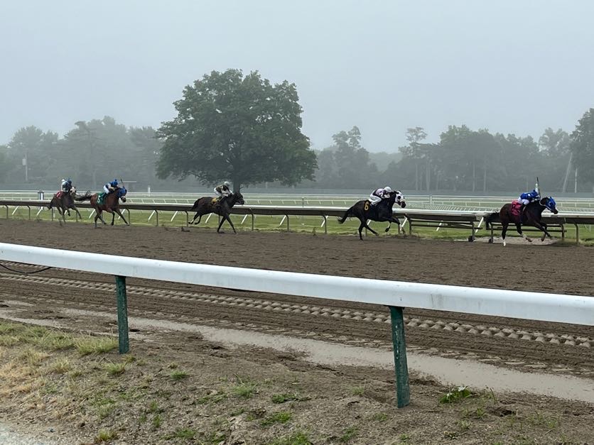 People with special needs at the iStrive Community's "Monmouth Race Track" event.