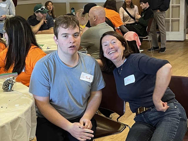 People with special needs at the iStrive Community's "Art @ The Elks Club" event.