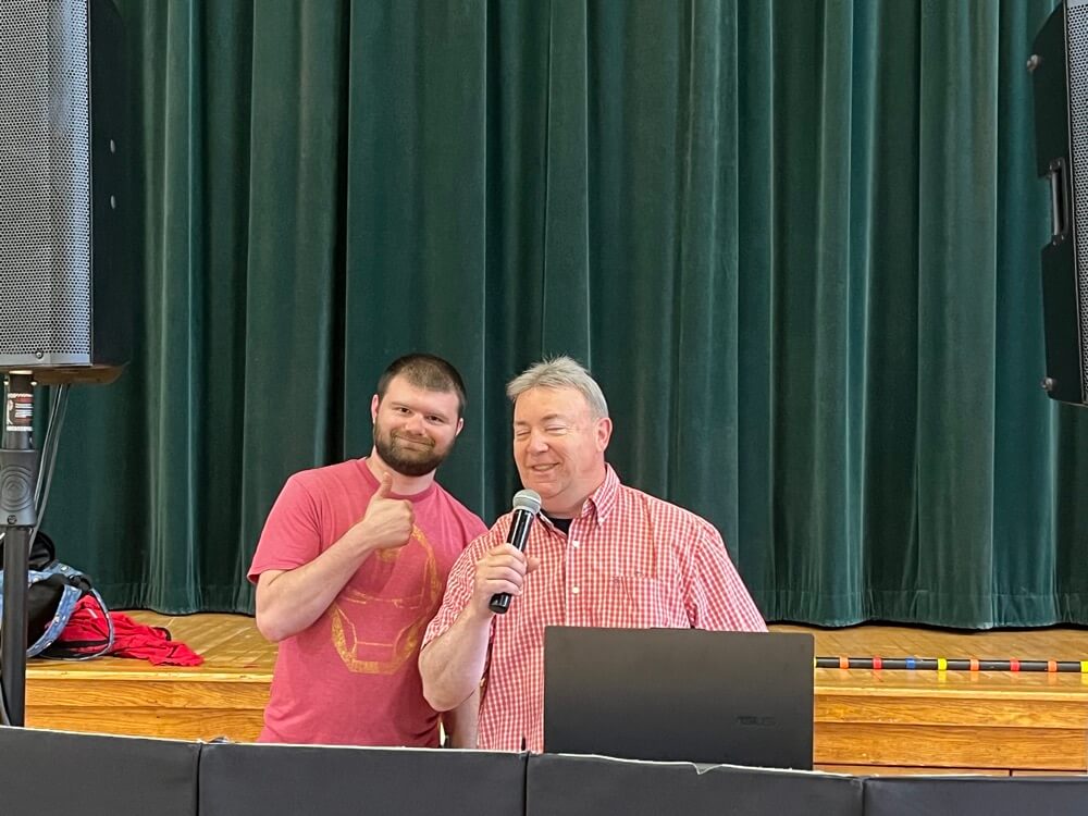 People with special needs at the iStrive Community's "Dancing with Michael Jackson" event.