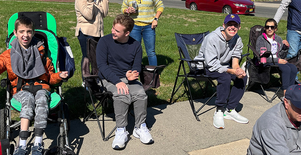 People with special needs at the iStrive Community's "Red Bank Porchfest" event.