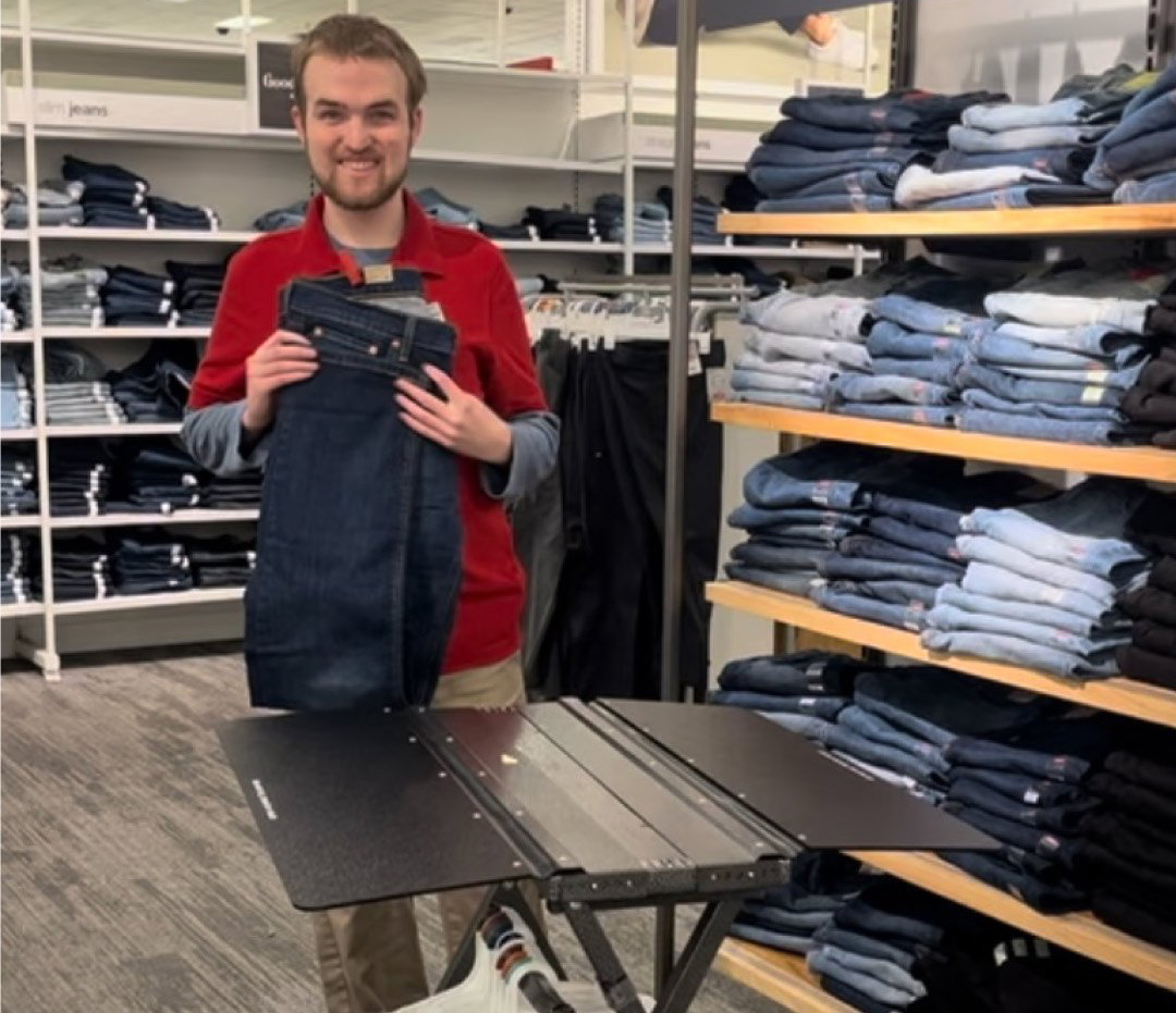 Colin working at Target.