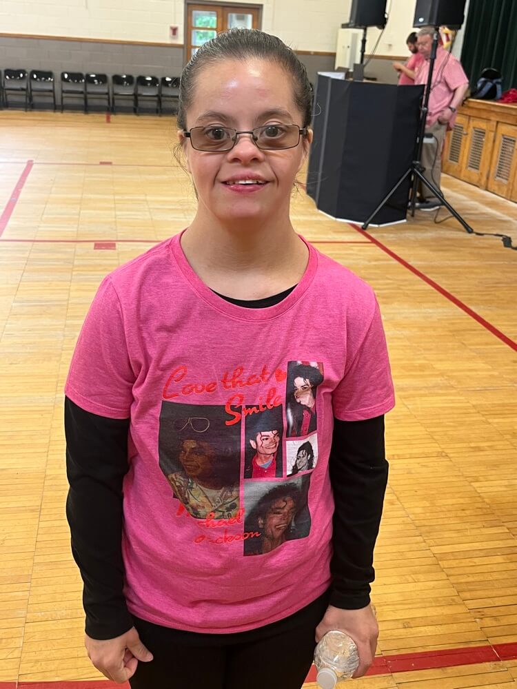 People with special needs at the iStrive Community's "Dancing with Michael Jackson" event.
