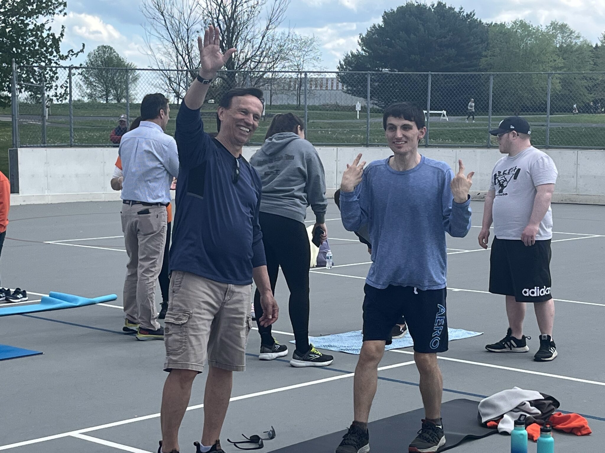 People with special needs at the iStrive Community's "Yoga, Exercise and FUN!" event.