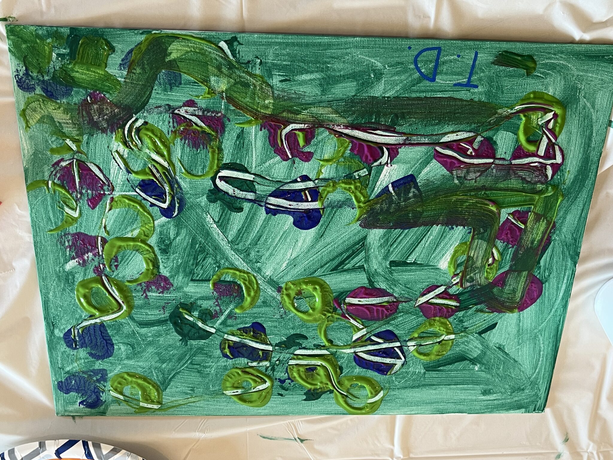 People with special needs & their artwork from the iStrive Community's "Art Event".