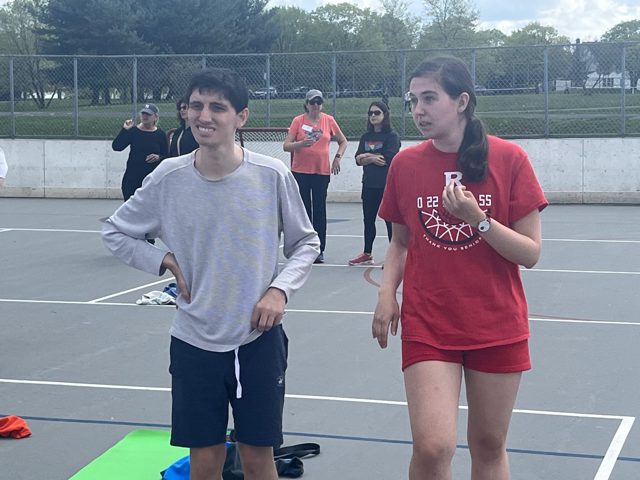 People with special needs at the iStrive Community's "Yoga, Exercise and FUN!" event.