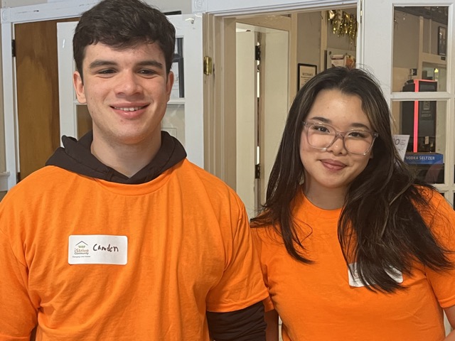 People with special needs at the iStrive Community's "Art @ The Elks Club" event.