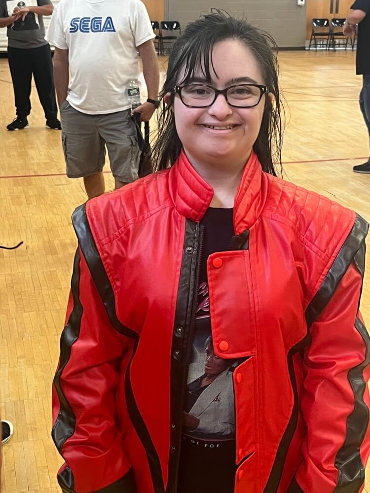 People with special needs at the iStrive Community's "Dancing with Michael Jackson" event.