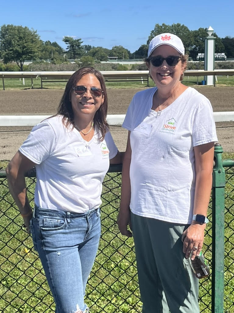 People with special needs at the iStrive Community's "racetrack" event.