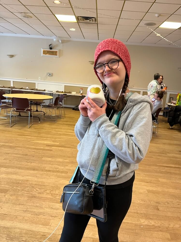 People with special needs at the iStrive Community's "Getting Creative Together" event.