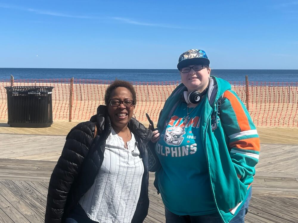 People with special needs at the iStrive Community's "Silverball Arcade" event.