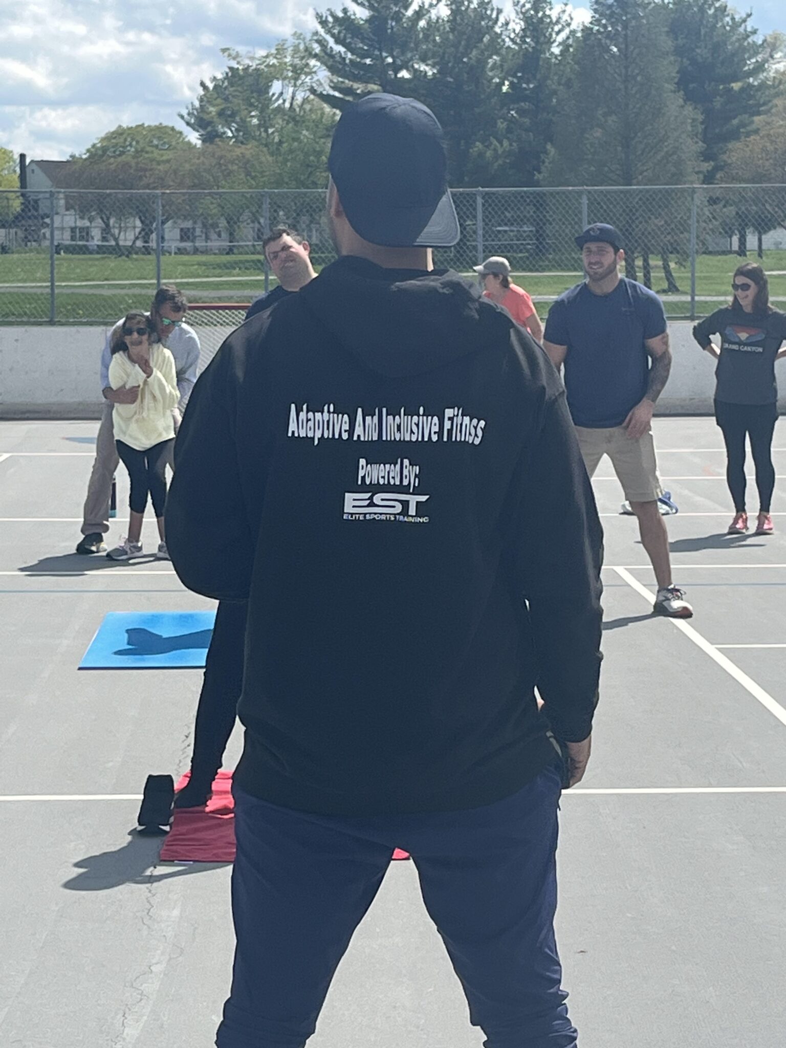 People with special needs at the iStrive Community's "Yoga, Exercise and FUN!" event.
