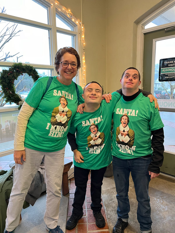 People with special needs at the iStrive Community's "Elf the Musical" event.