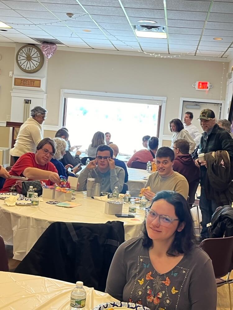 People with special needs at the iStrive Community's "Getting Creative Together" event.