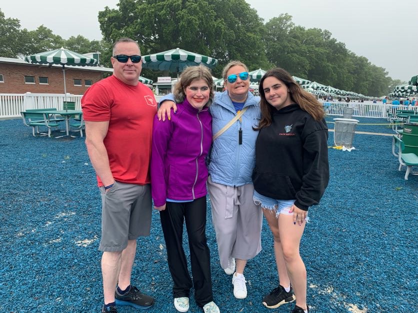 People with special needs at the iStrive Community's "Monmouth Race Track" event.