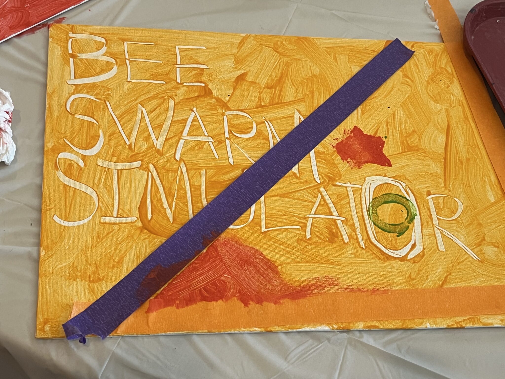 People with special needs & their artwork from the iStrive Community's "Art Event".