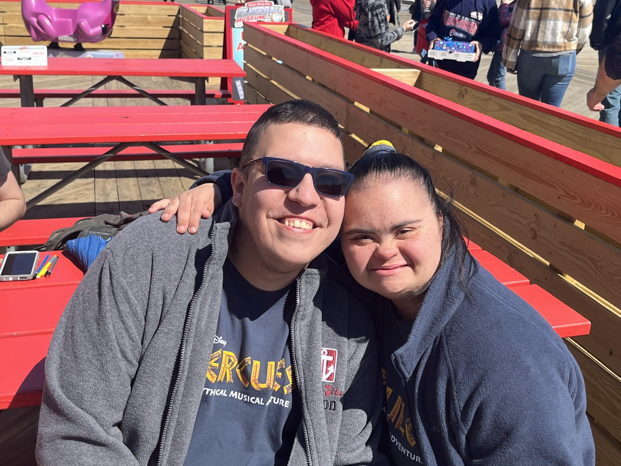 People with special needs at the iStrive Community's "Fun in Asbury Park" event.