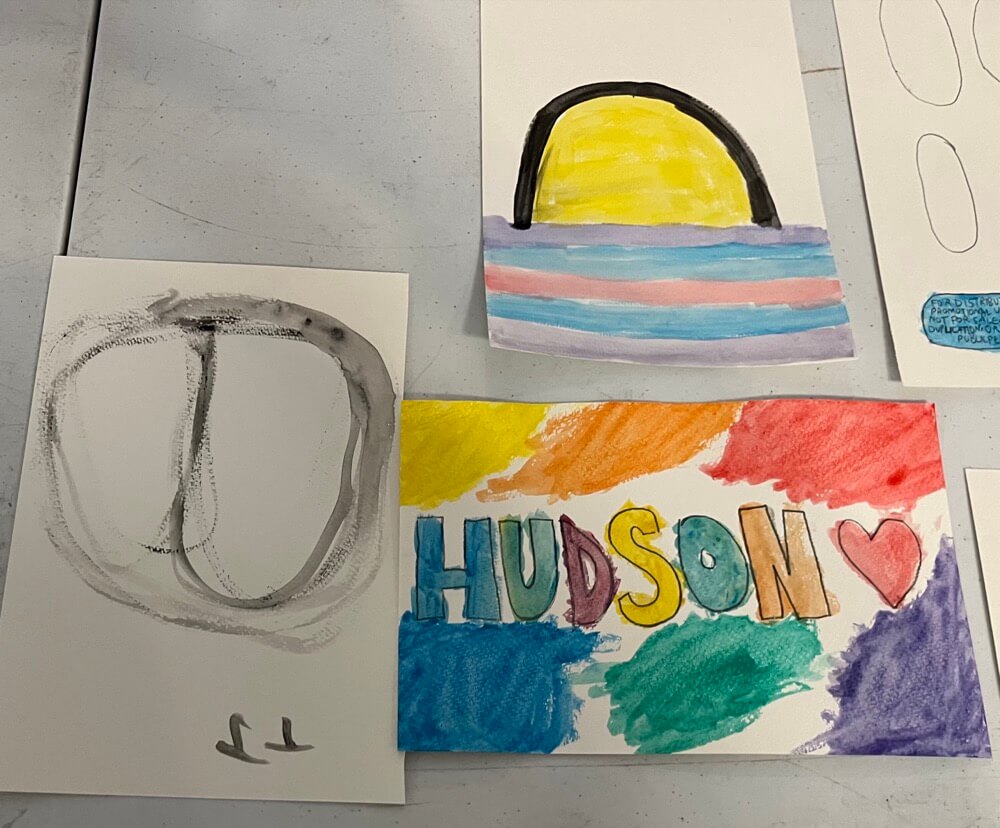 People with special needs at the iStrive Community's "Getting Creative Together" event.