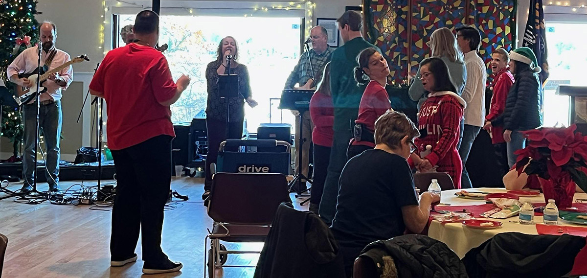 People with special needs at the iStrive Community's "Holiday Festival" 2022 event.