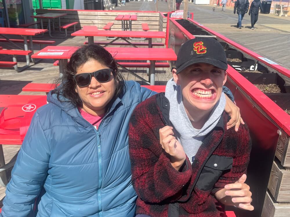 People with special needs at the iStrive Community's "Silverball Arcade" event.