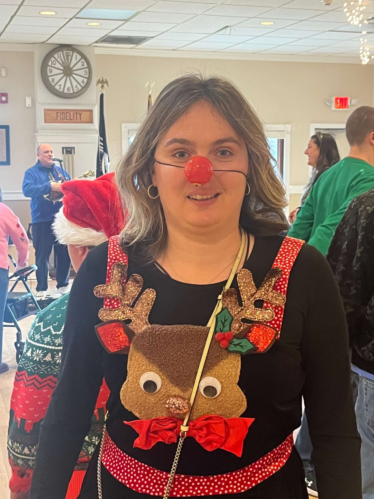 People with special needs at the iStrive Community's "Ugly Sweater Event."