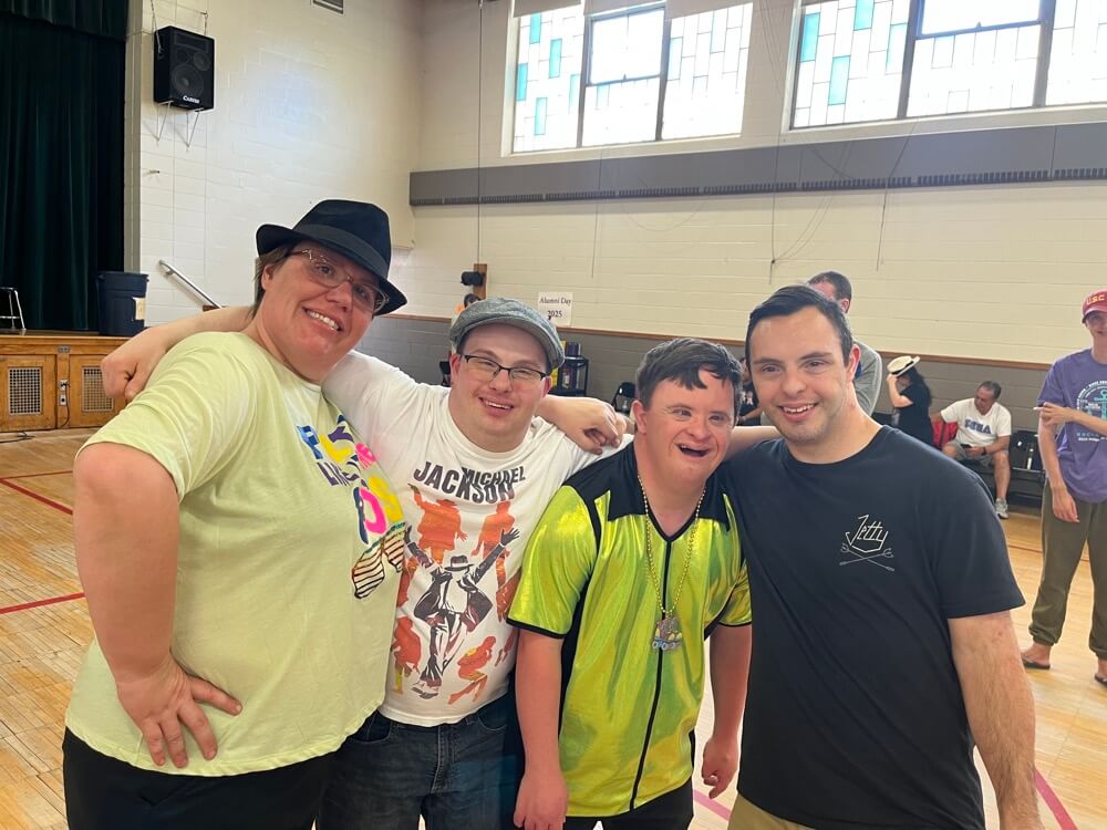 People with special needs at the iStrive Community's "Dancing with Michael Jackson" event.