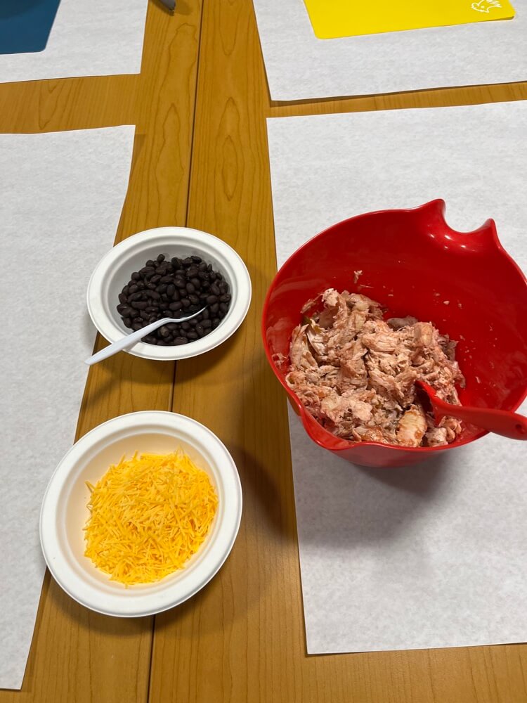 People with special needs at the iStrive Community's "Healthy Eating" event.