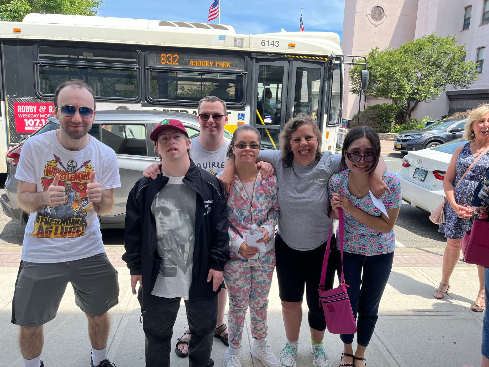 People with special needs at the iStrive Community's "Shrek the Musical" event.