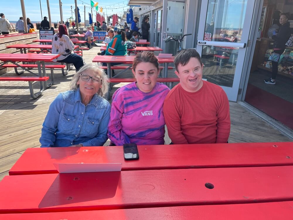 People with special needs at the iStrive Community's "Silverball Arcade" event.