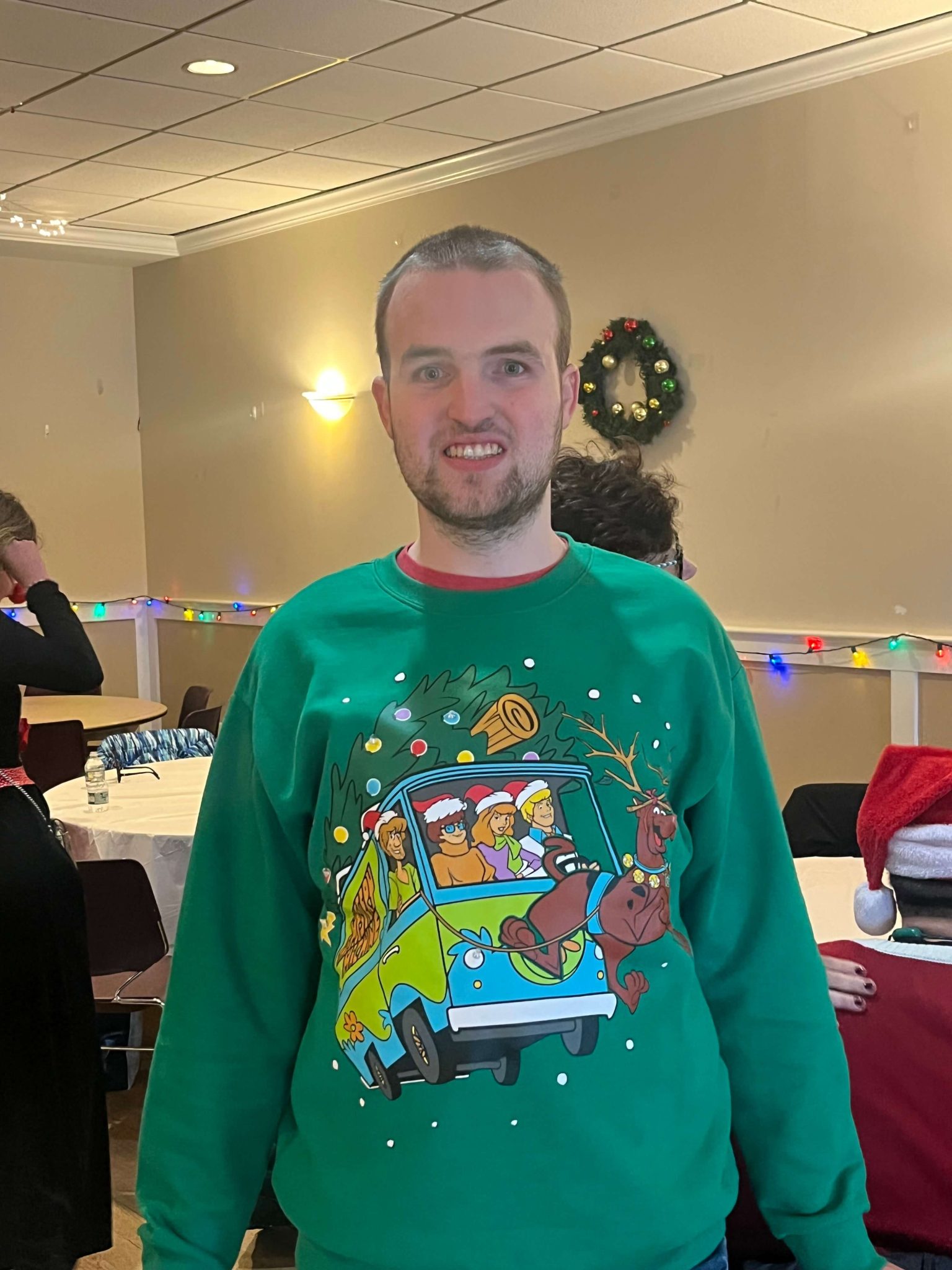 People with special needs at the iStrive Community's "Ugly Sweater Event."