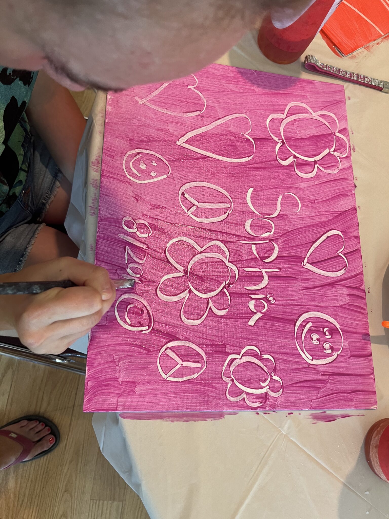 People with special needs & their artwork from the iStrive Community's "Art Event".