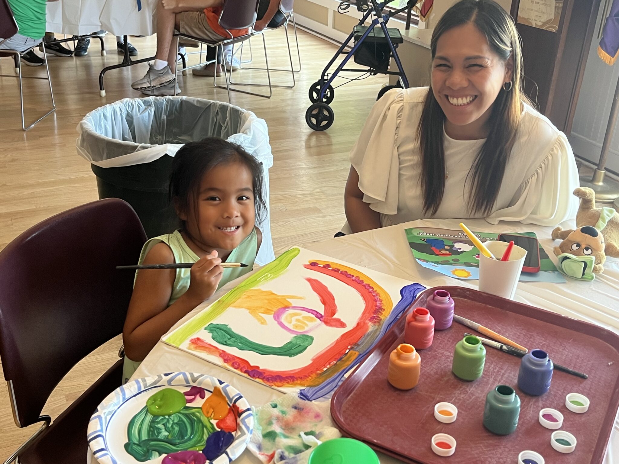 People with special needs & their artwork from the iStrive Community's "Art Event".