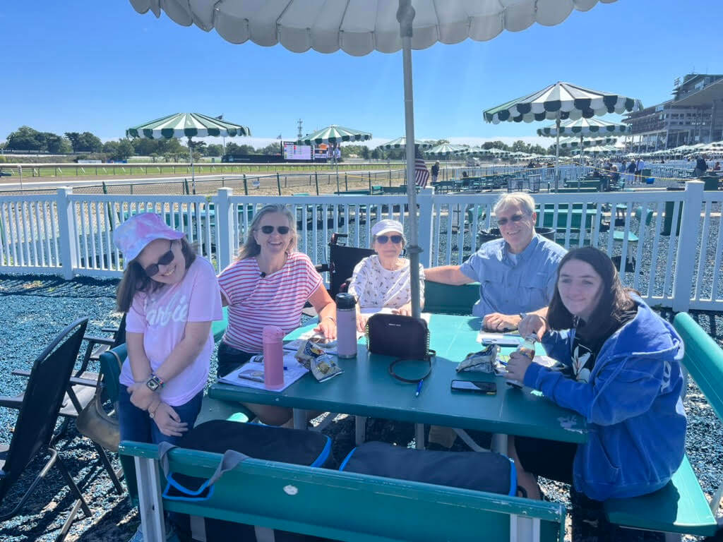 People with special needs at the iStrive Community's "racetrack" event.