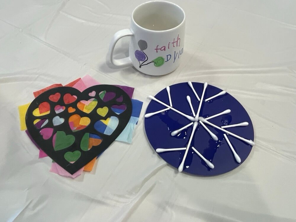 People with special needs at the iStrive Community's "Getting Creative Together" event.