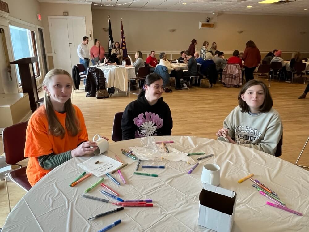 People with special needs at the iStrive Community's "Getting Creative Together" event.