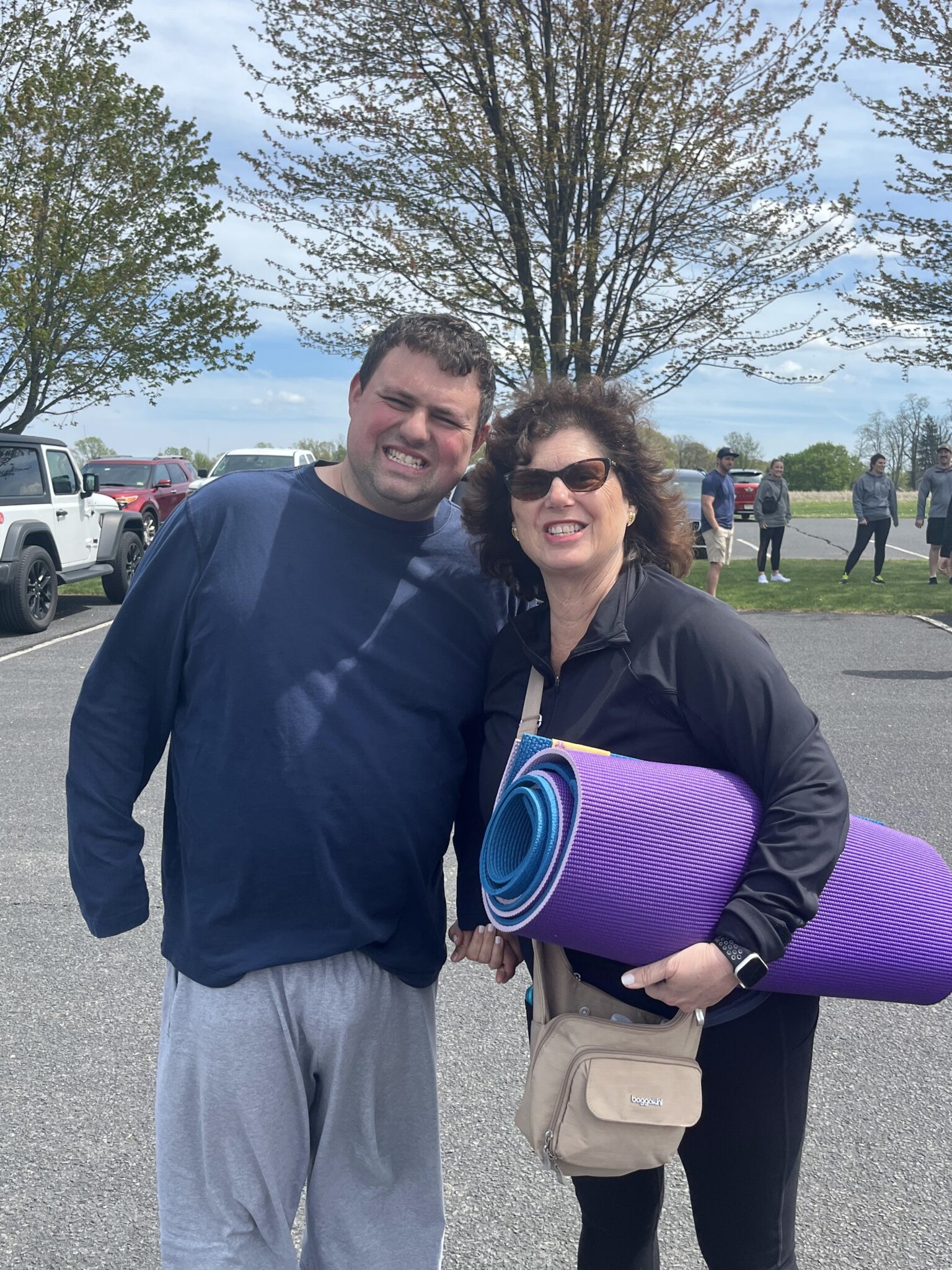 People with special needs at the iStrive Community's "Yoga, Exercise and FUN!" event.