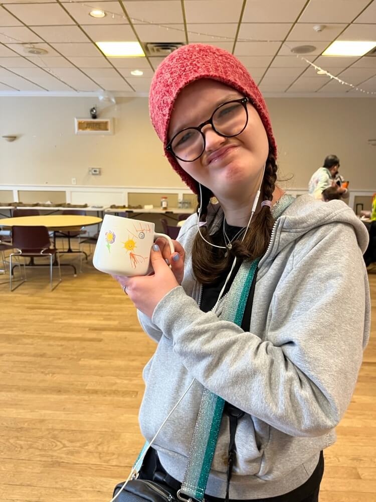 People with special needs at the iStrive Community's "Getting Creative Together" event.