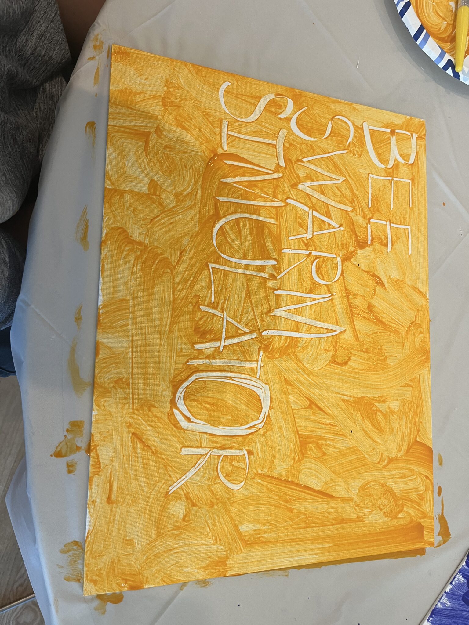 People with special needs & their artwork from the iStrive Community's "Art Event".