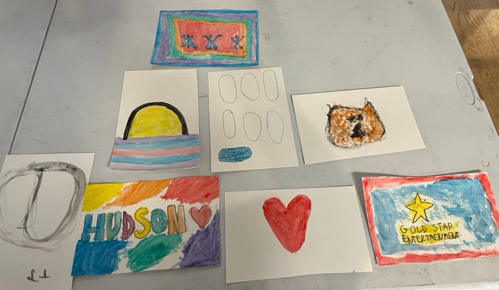 People with special needs at the iStrive Community's "Getting Creative Together" event.