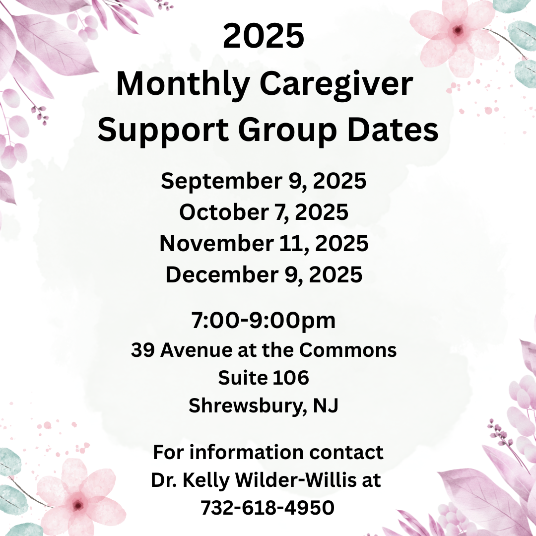 The 2025 Monthly Caregiver Support Group Dates