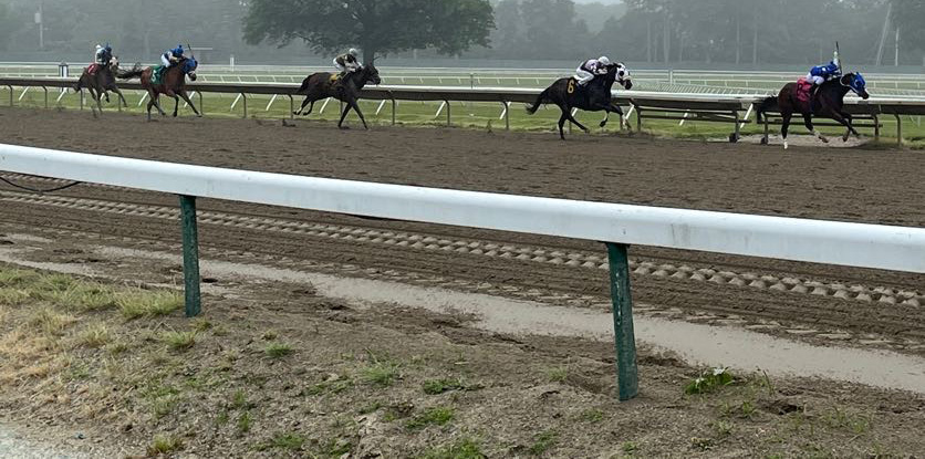 People with special needs at the iStrive Community's "Monmouth Race Track" event.