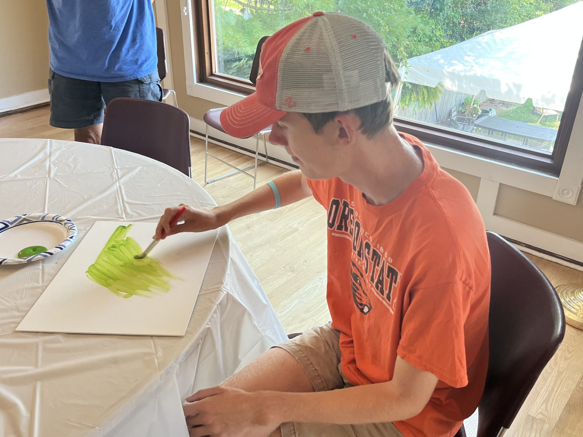 People with special needs & their artwork from the iStrive Community's "Art Event".