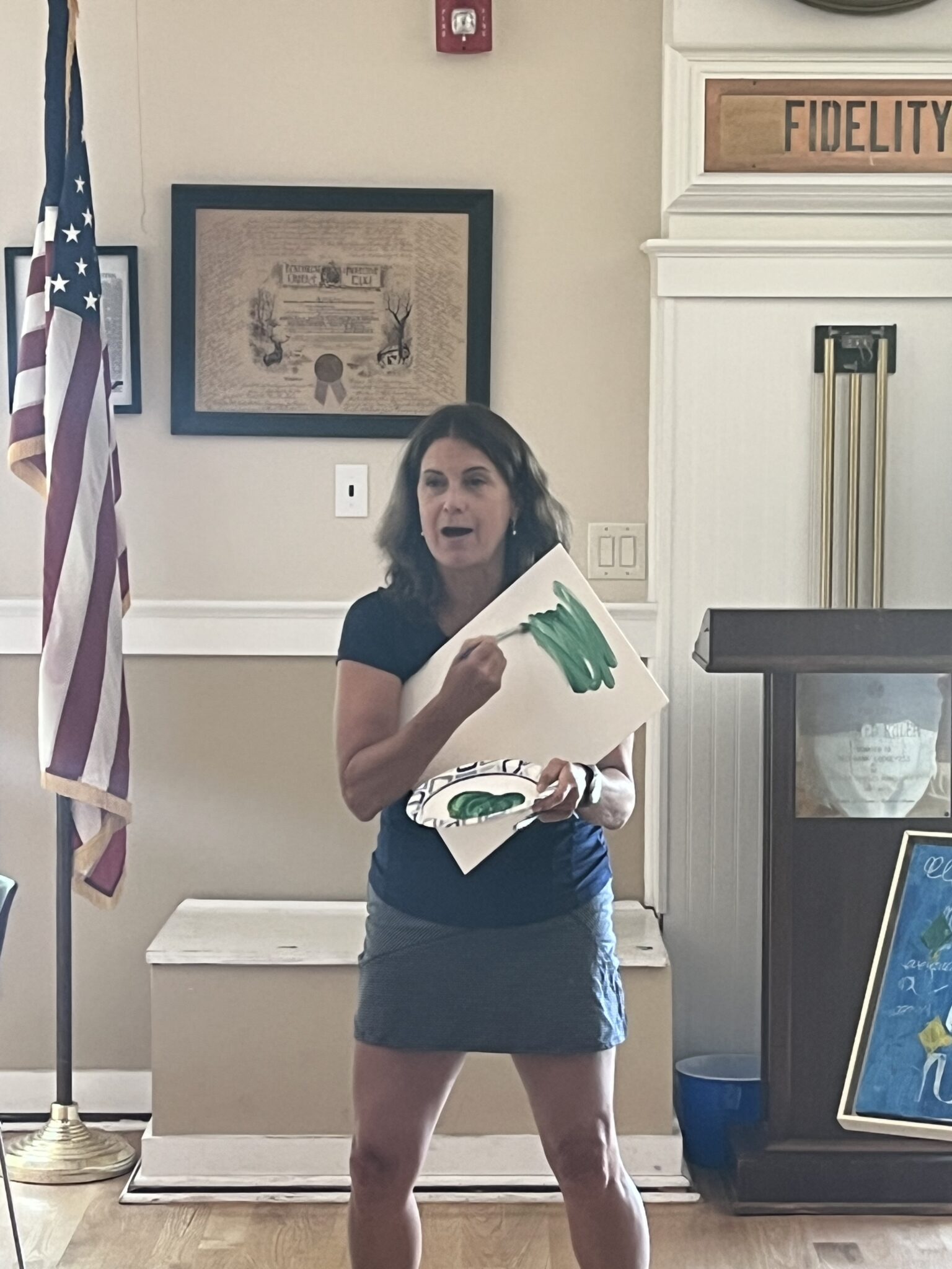 People with special needs & their artwork from the iStrive Community's "Art Event".