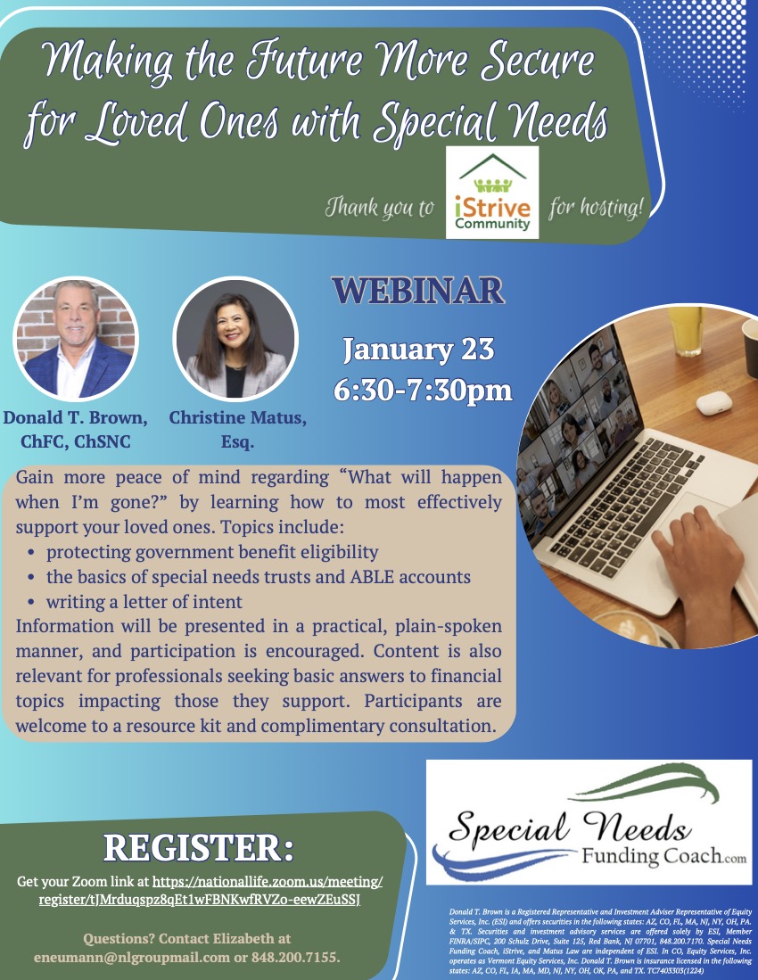 Flyer for Webinar- Financial Security