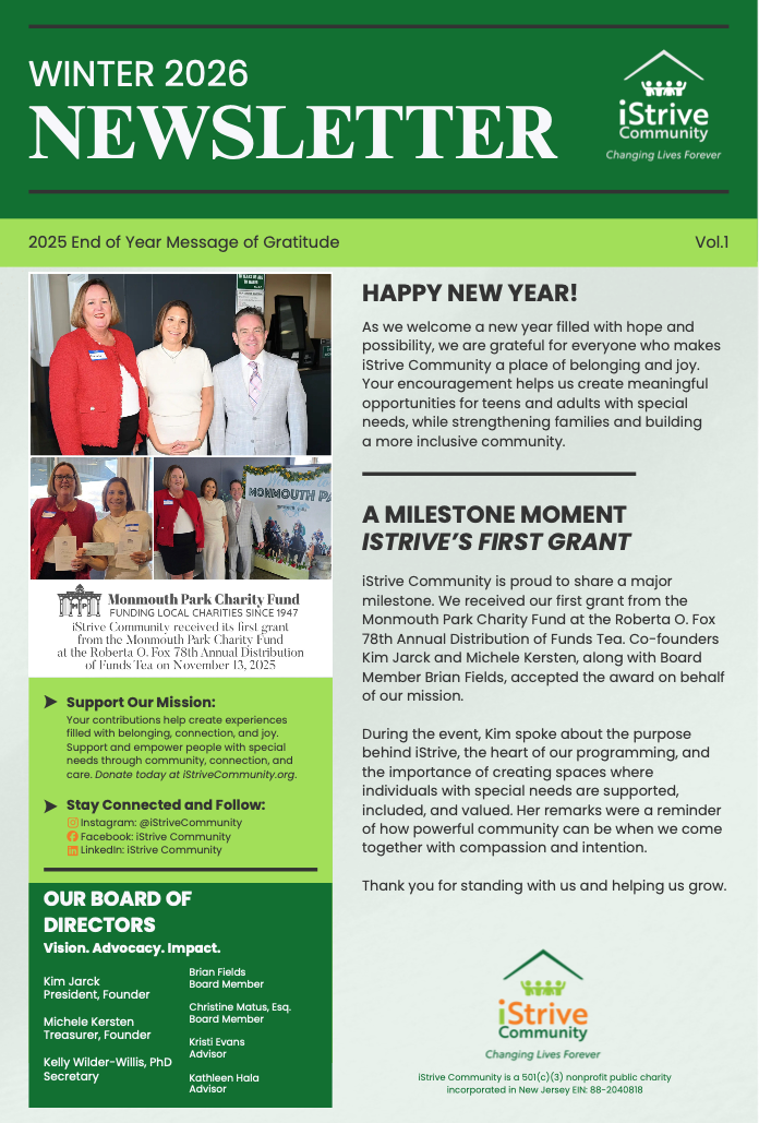 The Winter 2026 Newsletter, page 1