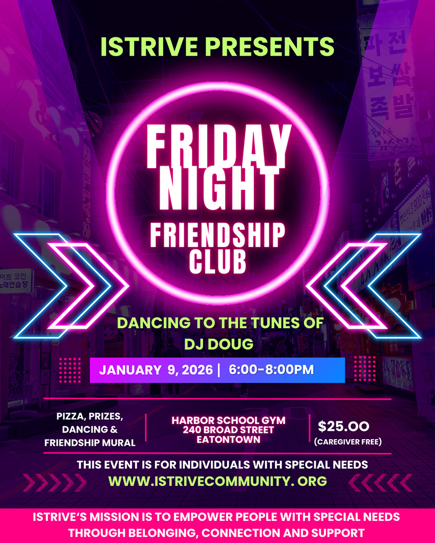 Flyer for First Friday event January 2026