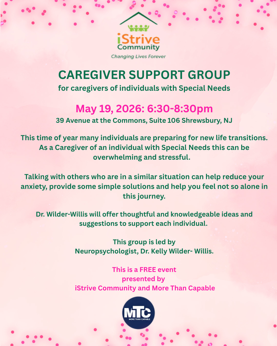 Flyer for the 2026 May Caregiver Support Group Meeting